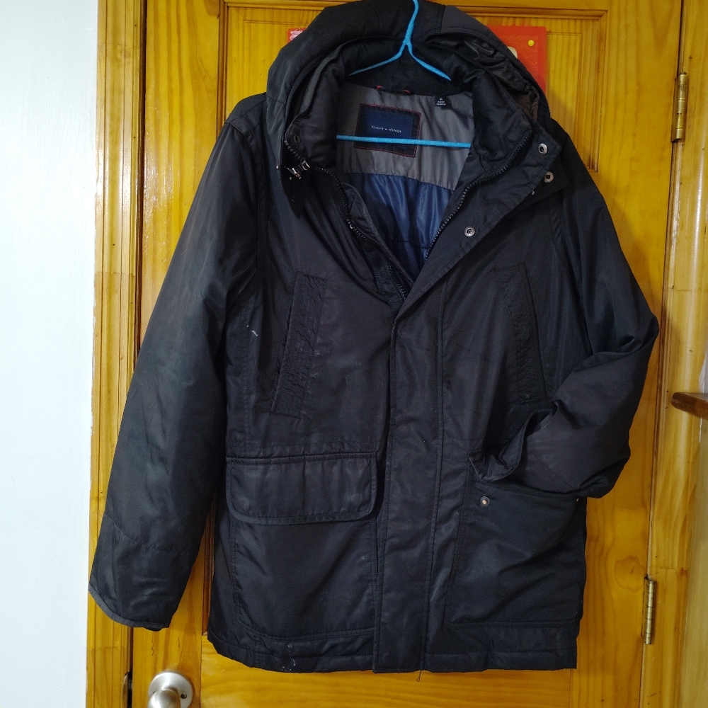 Men's winter coat medium size, Tommy Hilfiger, black